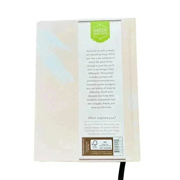 Simply Grateful Journal Green Inspired Daily Gratitude Inspirational Quotes - Picture 4 of 5